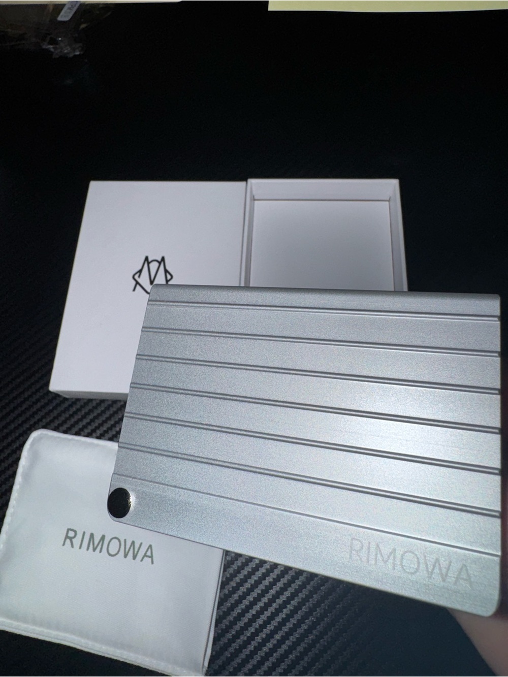 RIMOWA Silver Aluminum Card Case card holder